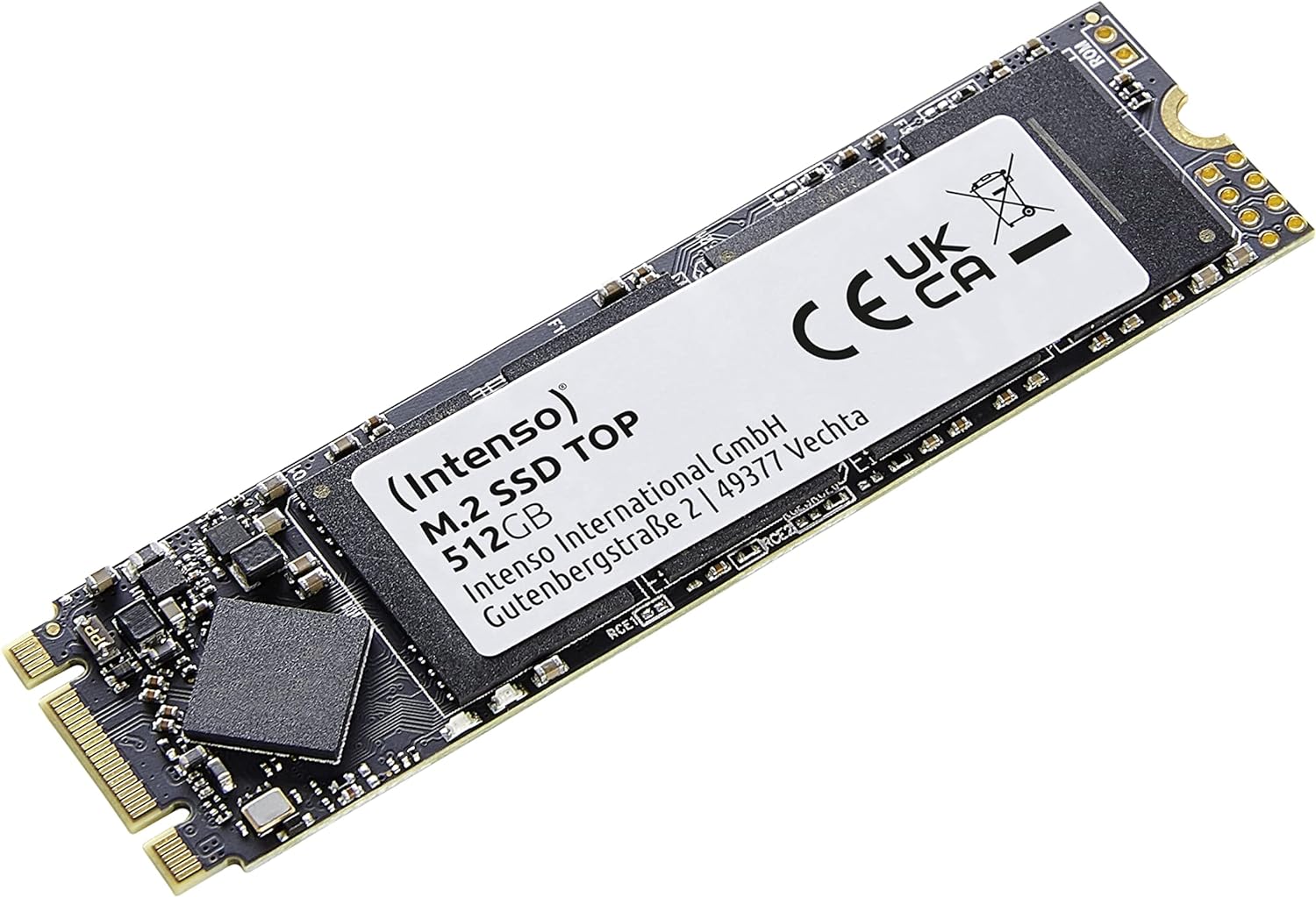 Intenso M.2 SSD interno SATA III Top Performance, 512 GB, 520Mb/s, Unità a stato solido