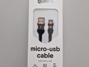 Cavo USB - Micro-USB nero 3 metri PROMIZ - TECNOBAT