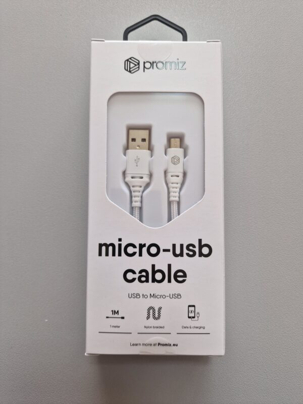 Cavo USB - Micro-USB 1m Bianco Promiz