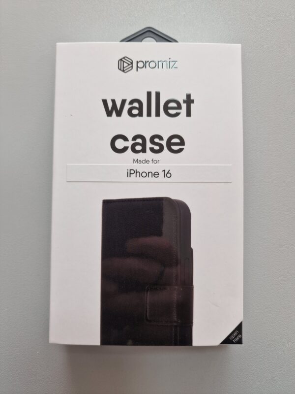 Wallet Case per Apple iPhone 16 | Nero | Eleganza e Protezione